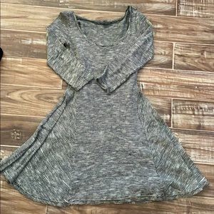 Black and white flare dress